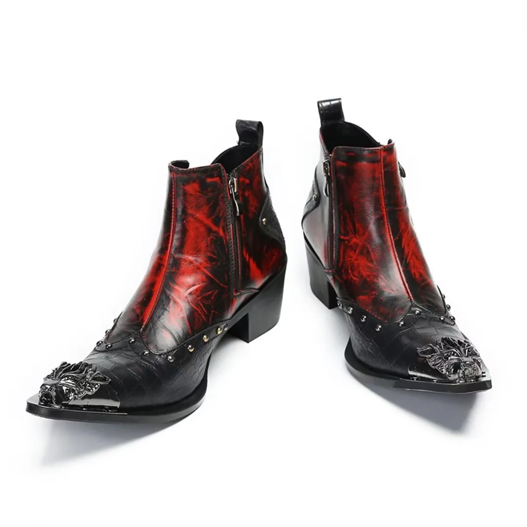 EliteChic Exotic Zippered Leather Boots