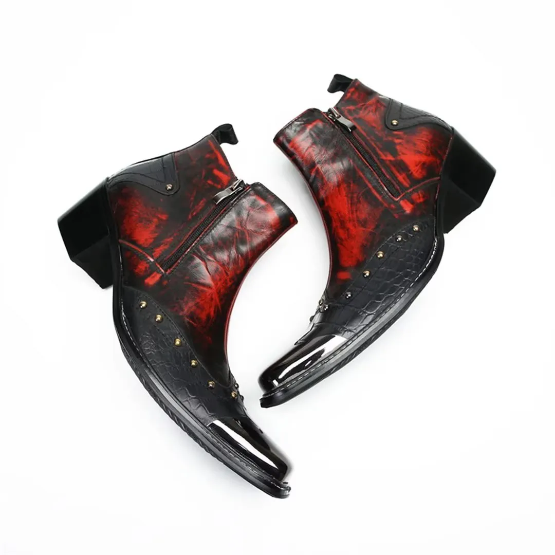 EliteChic Exotic Zippered Leather Boots