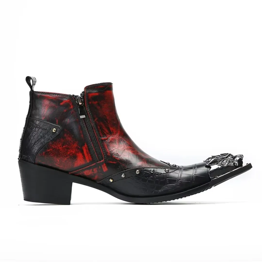 EliteChic Exotic Zippered Leather Boots