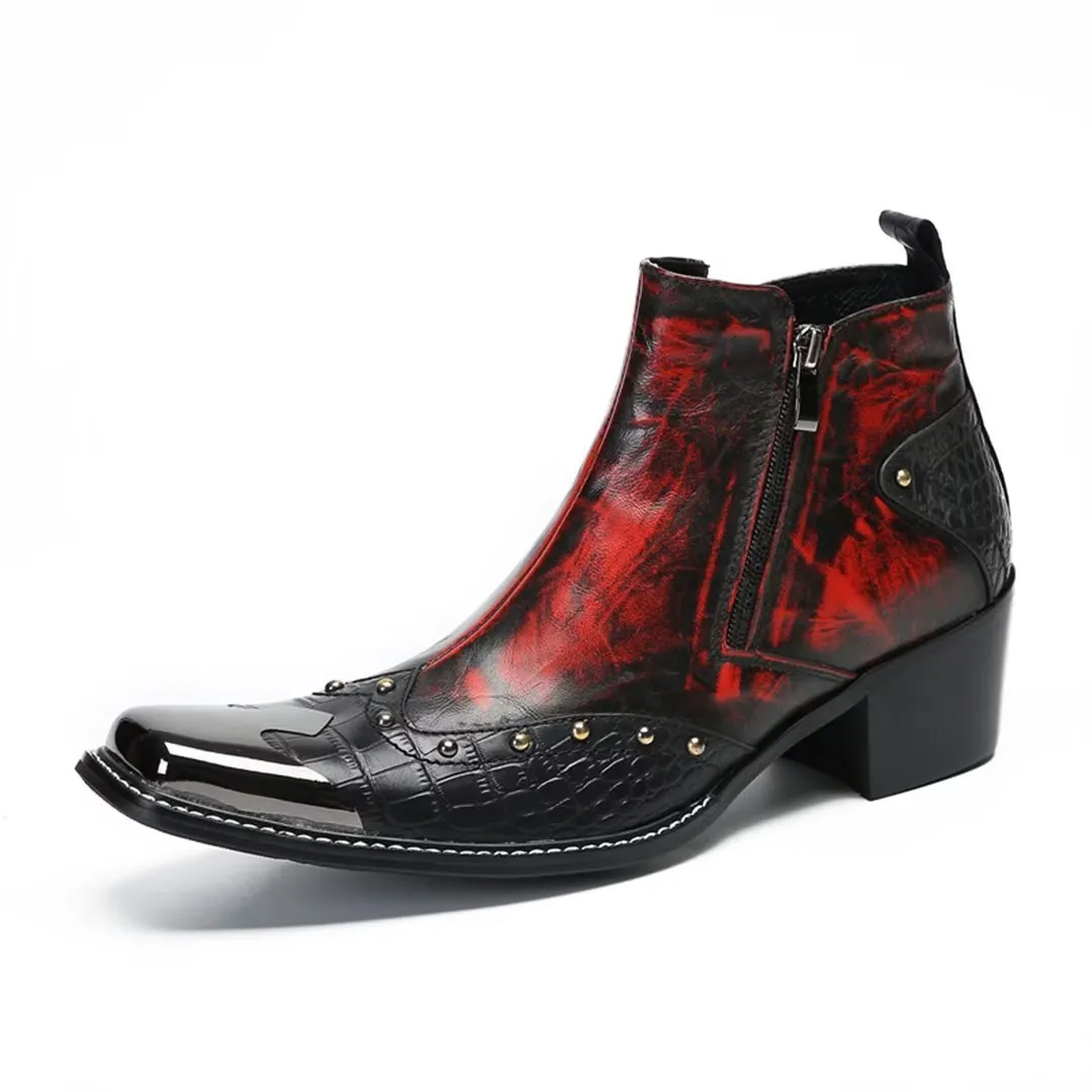 EliteChic Exotic Zippered Leather Boots