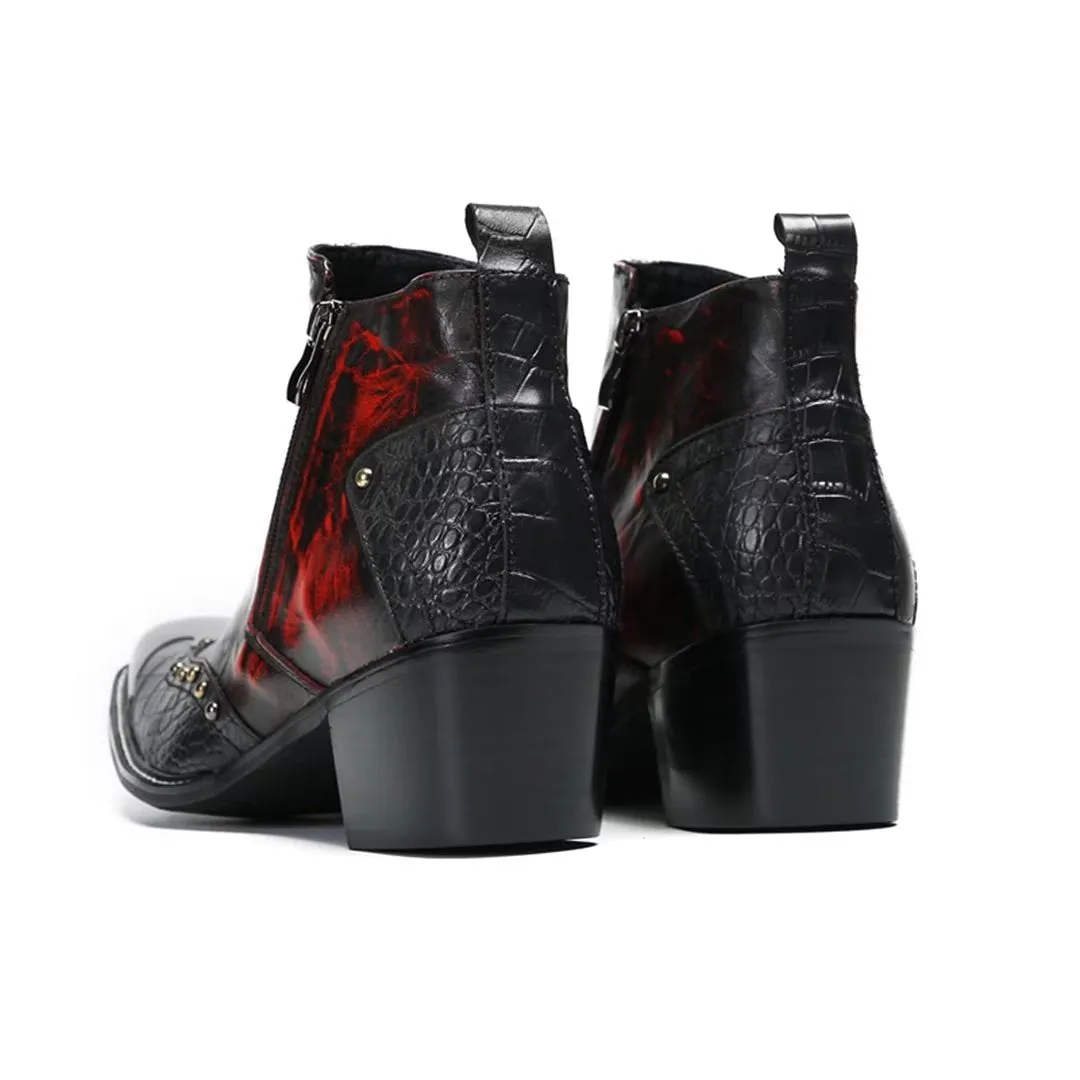 EliteChic Exotic Zippered Leather Boots