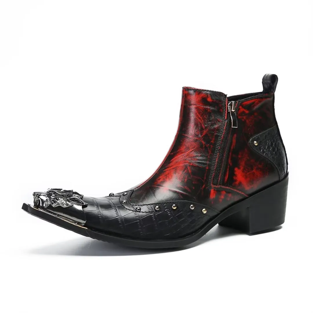 EliteChic Exotic Zippered Leather Boots