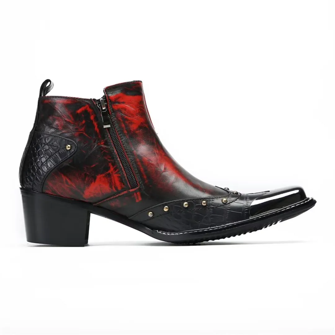 EliteChic Exotic Zippered Leather Boots