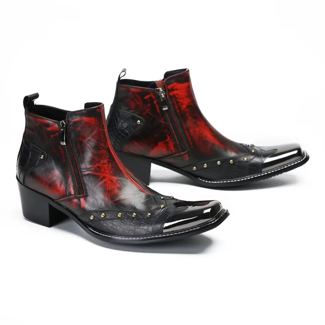 EliteChic Exotic Zippered Leather Boots