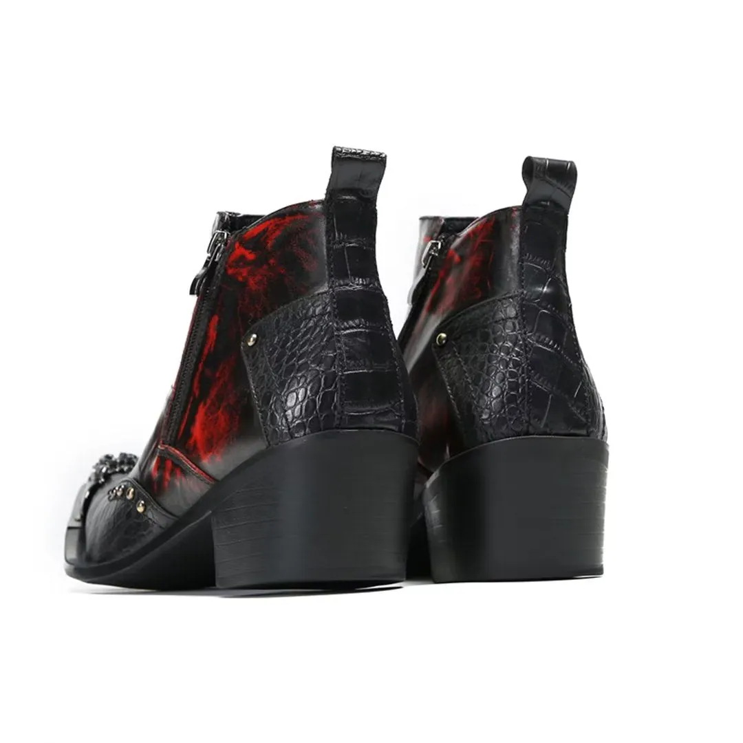 EliteChic Exotic Zippered Leather Boots