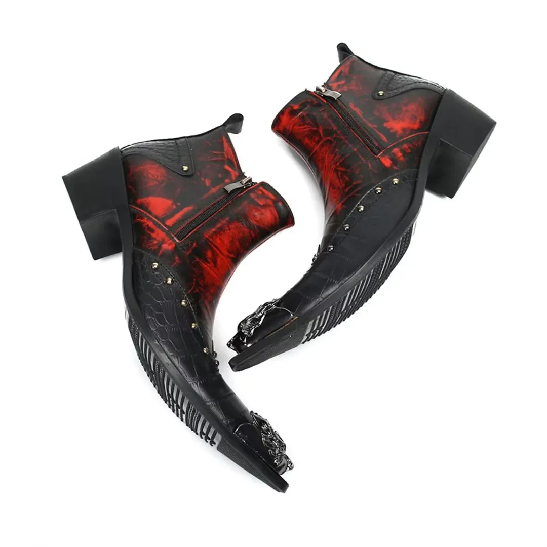 EliteChic Exotic Zippered Leather Boots