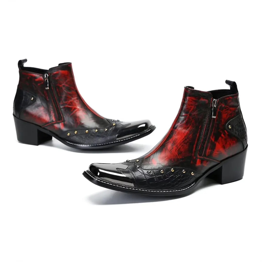 EliteChic Exotic Zippered Leather Boots