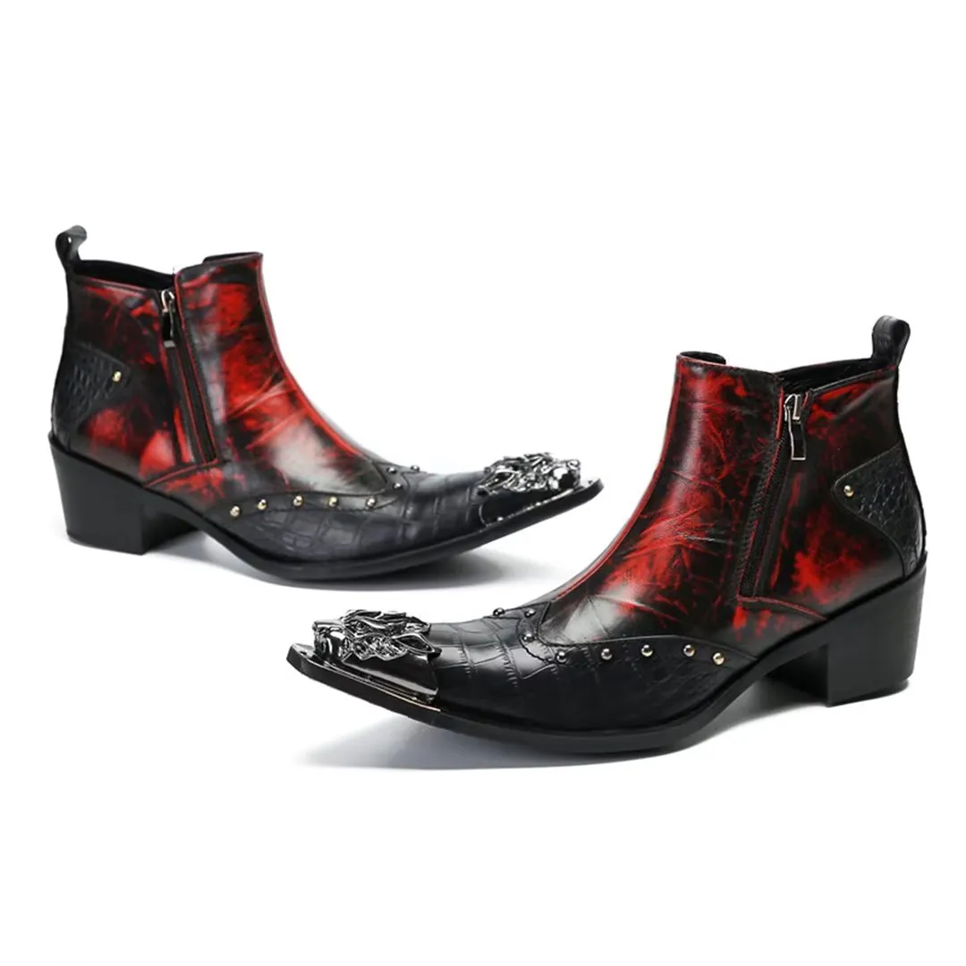 EliteChic Exotic Zippered Leather Boots