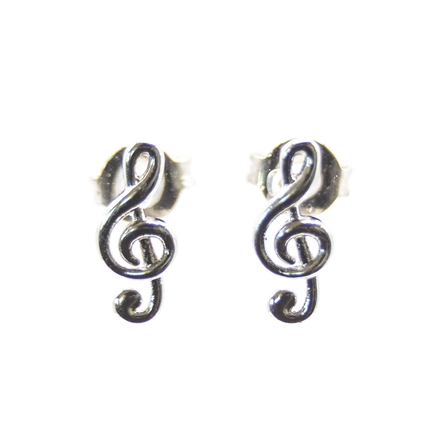 Empire Cove 14K Gold Sterling Silver Dipped Jewelry Musical Note Stud Earrings