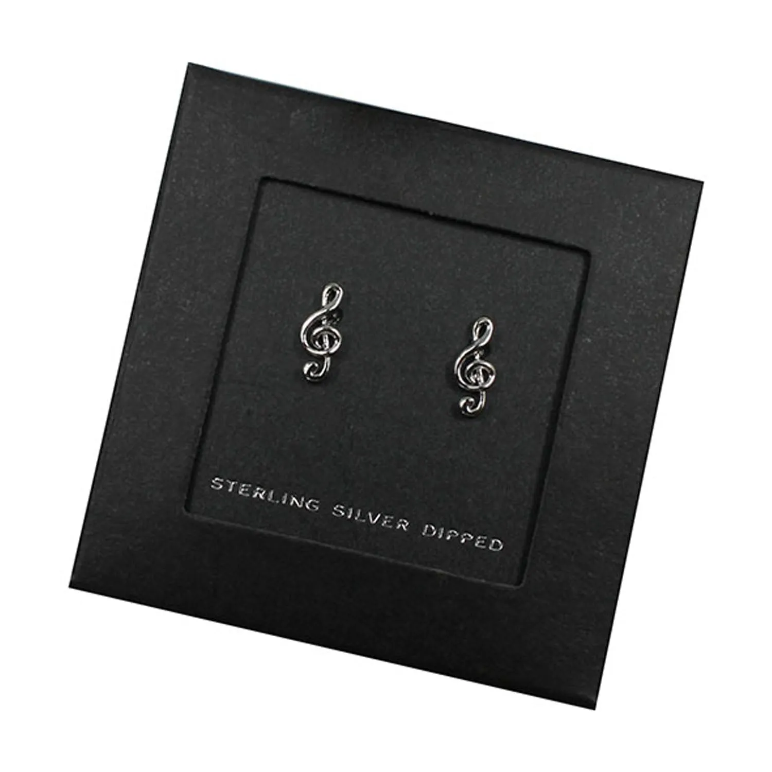 Empire Cove 14K Gold Sterling Silver Dipped Jewelry Musical Note Stud Earrings