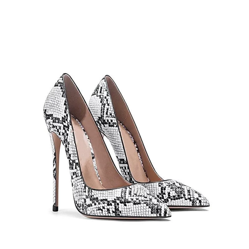 Exotic Chic Snake Skin Stiletto Pumps