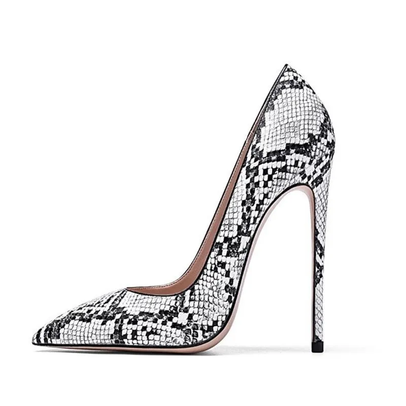 Exotic Chic Snake Skin Stiletto Pumps