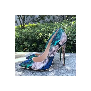 Exotic Serpent Chic Pointed Toe Party Pumps