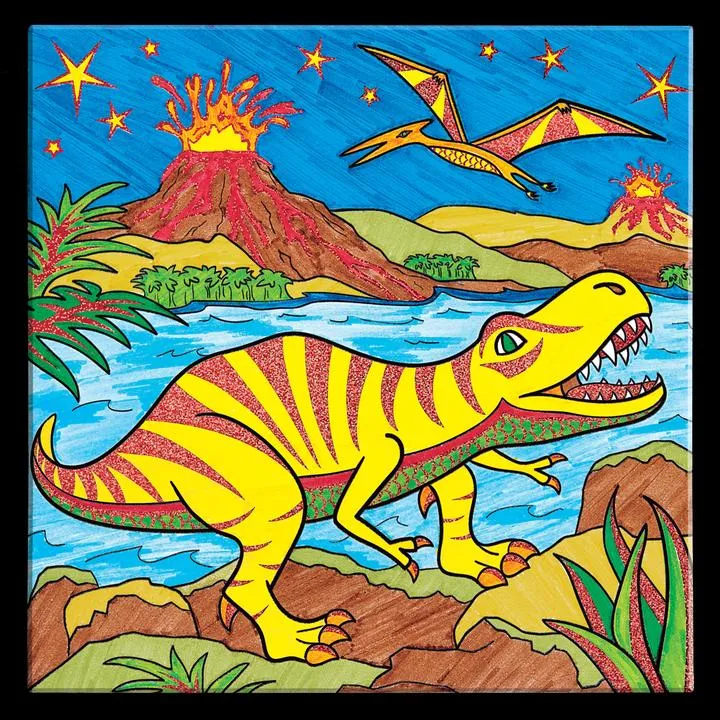 Faber-Castell Color by Number T-Rex Foil Fun