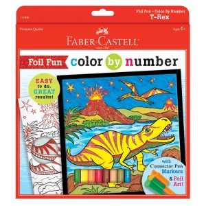 Faber-Castell Color by Number T-Rex Foil Fun