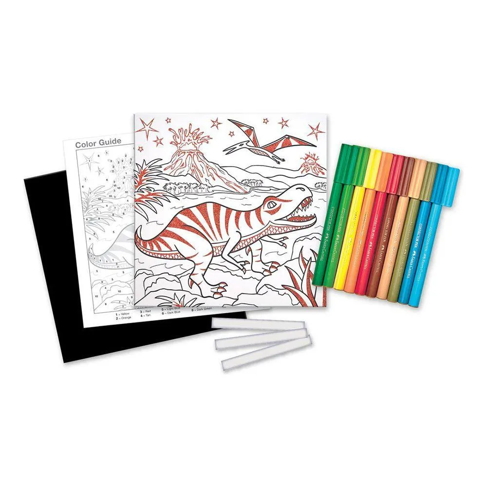 Faber Castell Foil Fun Colour by Number T-Rex