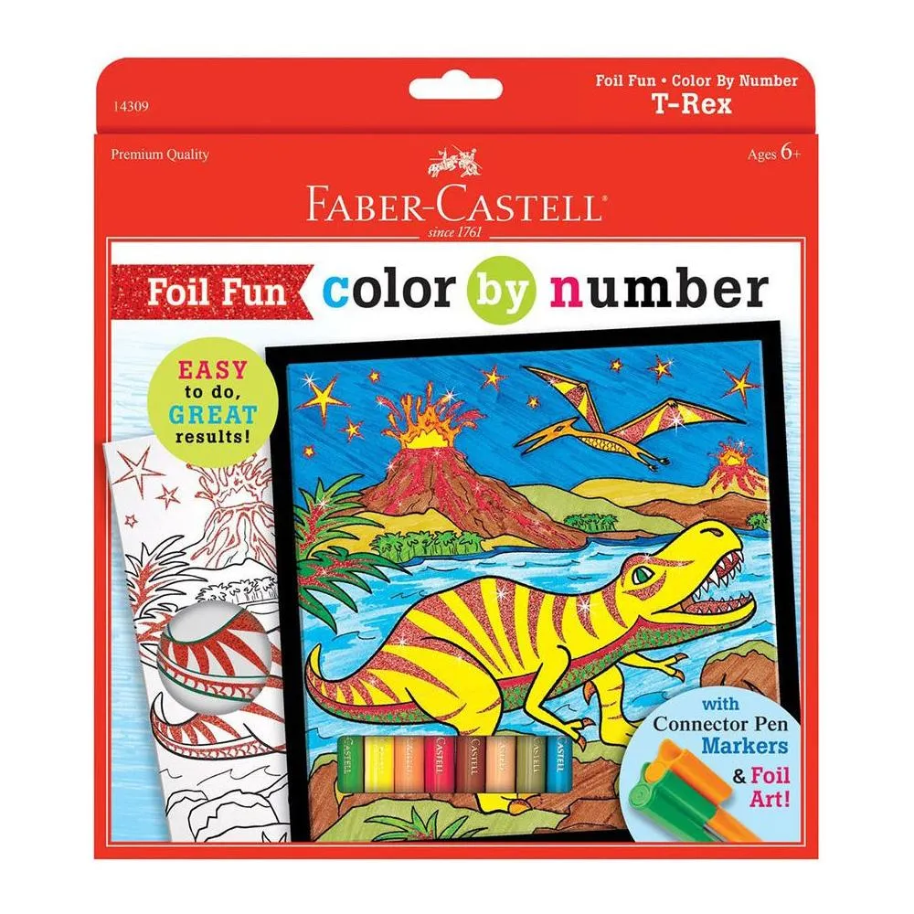 Faber Castell Foil Fun Colour by Number T-Rex