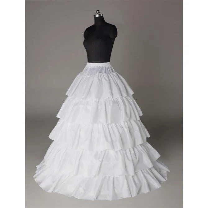 Fashion Wedding Petticoat Accessories 5 layers White Floor Length LP009