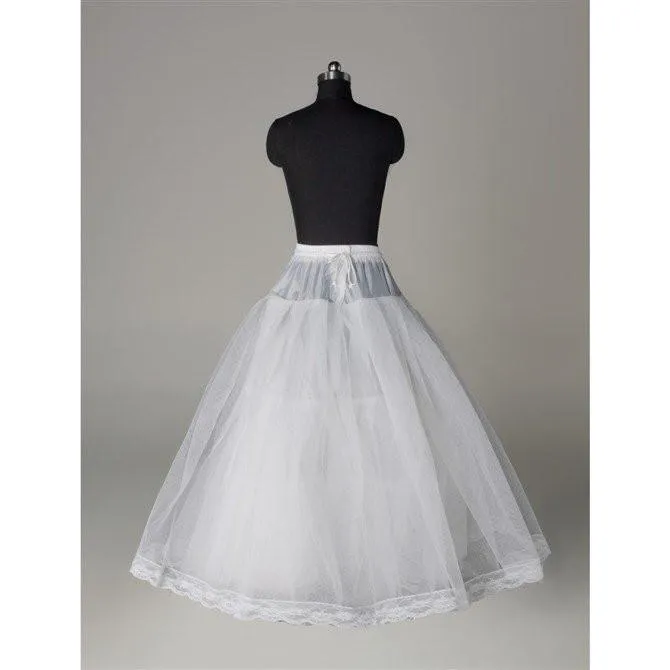 Fashion Wedding Petticoat Accessories White Floor Length LP003