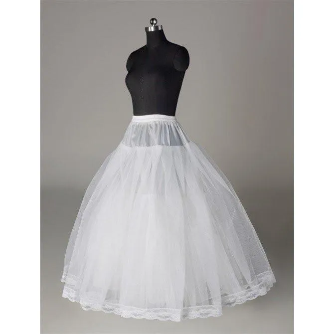 Fashion Wedding Petticoat Accessories White Floor Length LP003