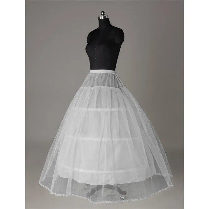 Fashion Wedding Petticoat Accessories White Floor Length LP006