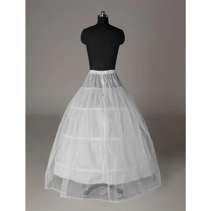 Fashion Wedding Petticoat Accessories White Floor Length LP006