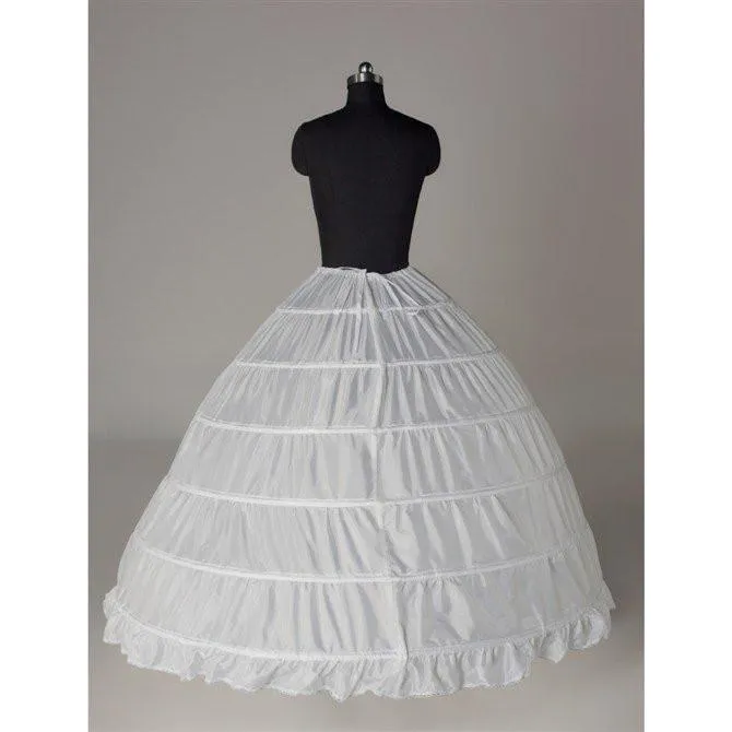 Fashion Wedding Petticoat Accessories White Floor Length LP008