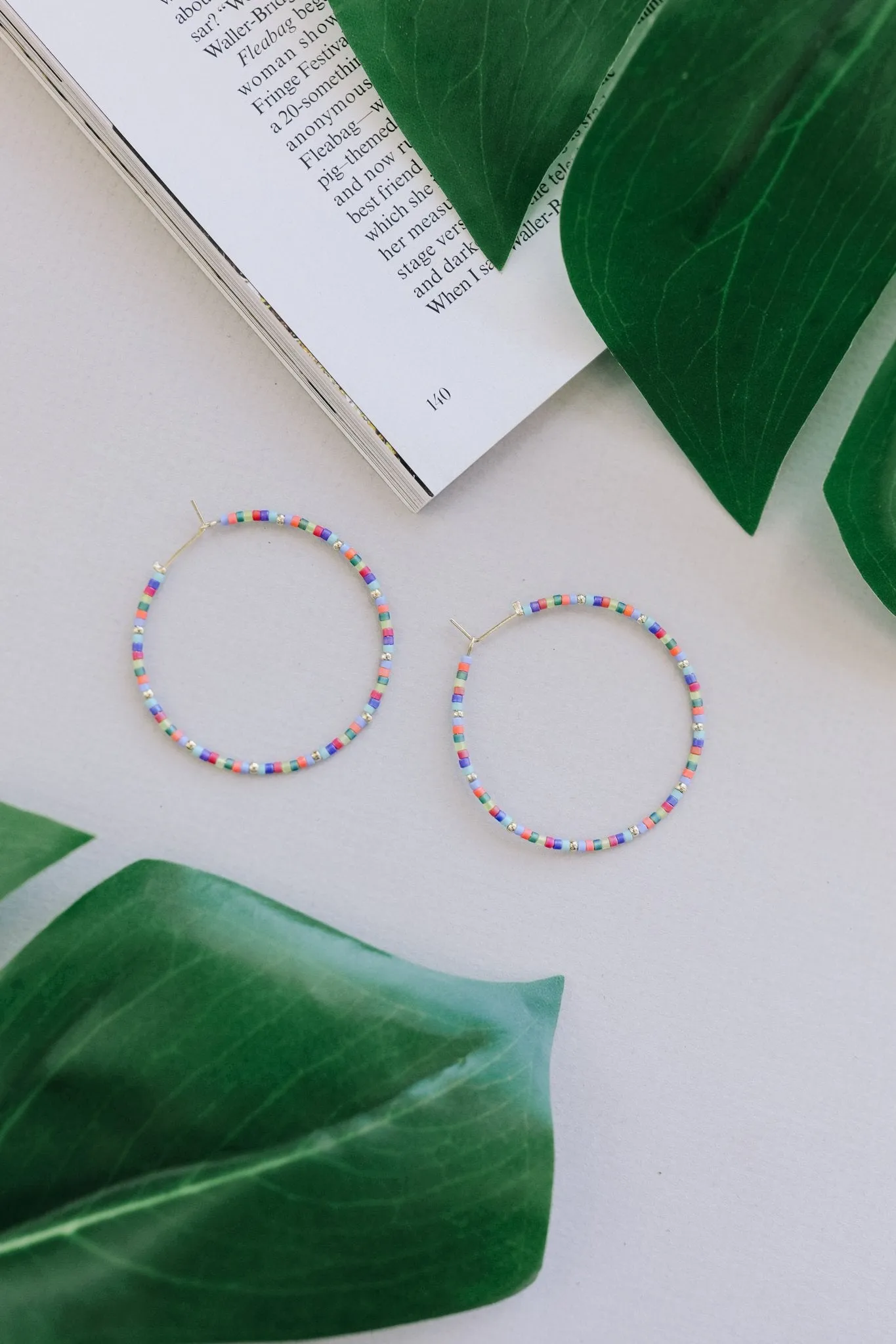 Fiesta Beaded Hoop Earrings