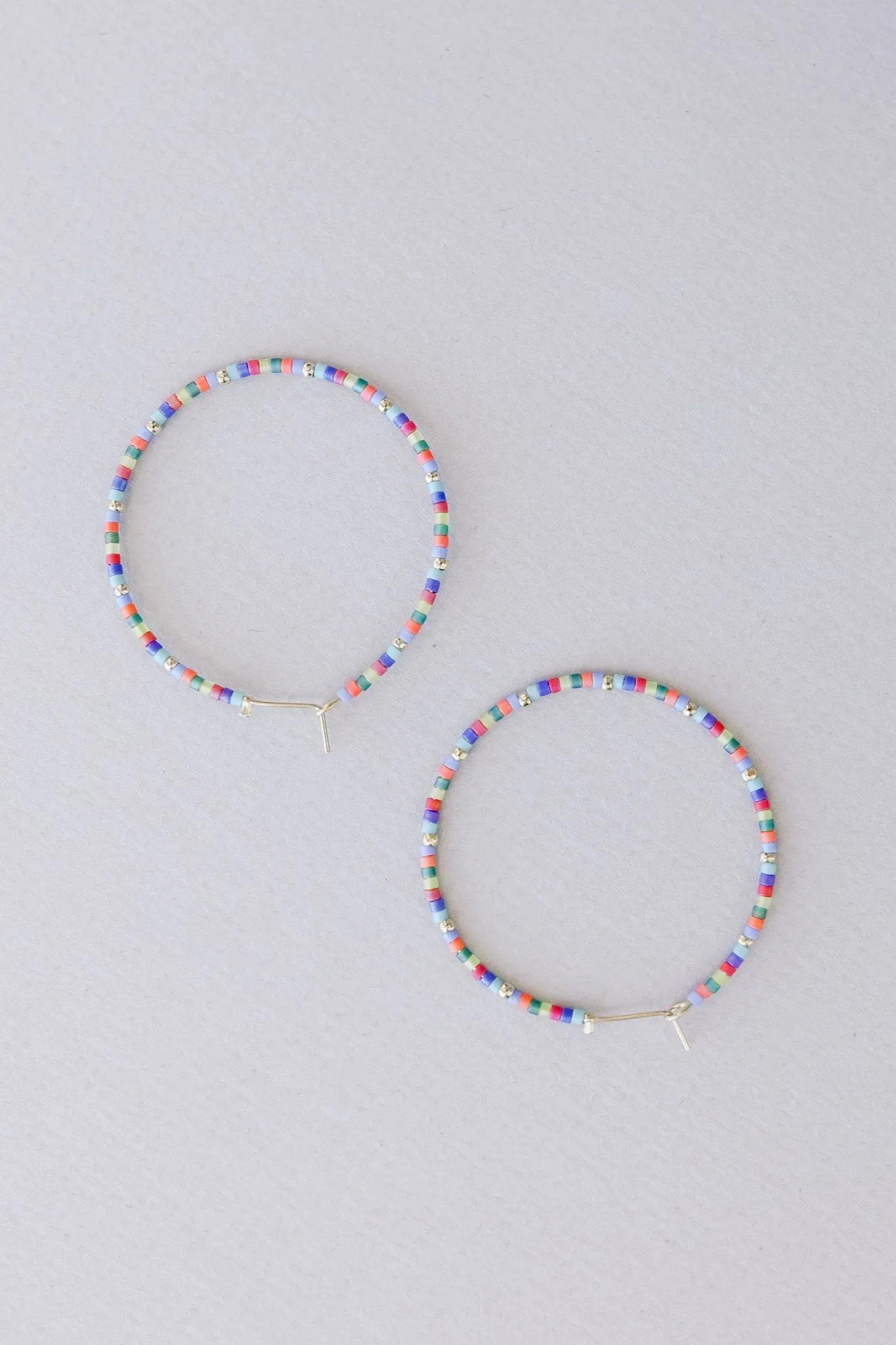 Fiesta Beaded Hoop Earrings