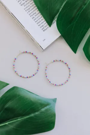 Fiesta Beaded Hoop Earrings