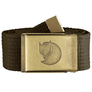 Fjallraven Canvas Brass Belt - Dark Olive