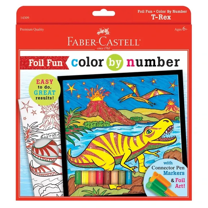 Foil Fun Color By Numbers T-Rex