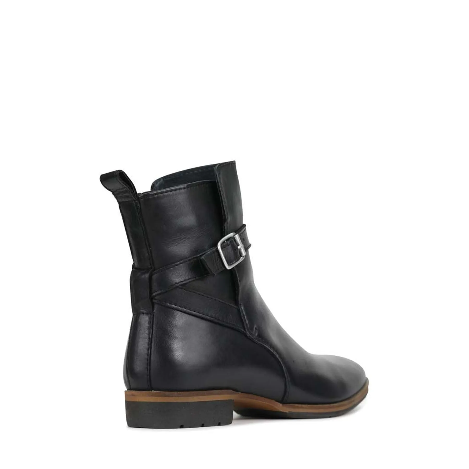 GABBI BUCKLE ANKLE BOOTS LEATHER