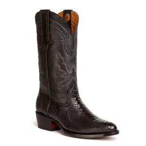 Gavel Men's Collin Ostrich Leg Boots - Black