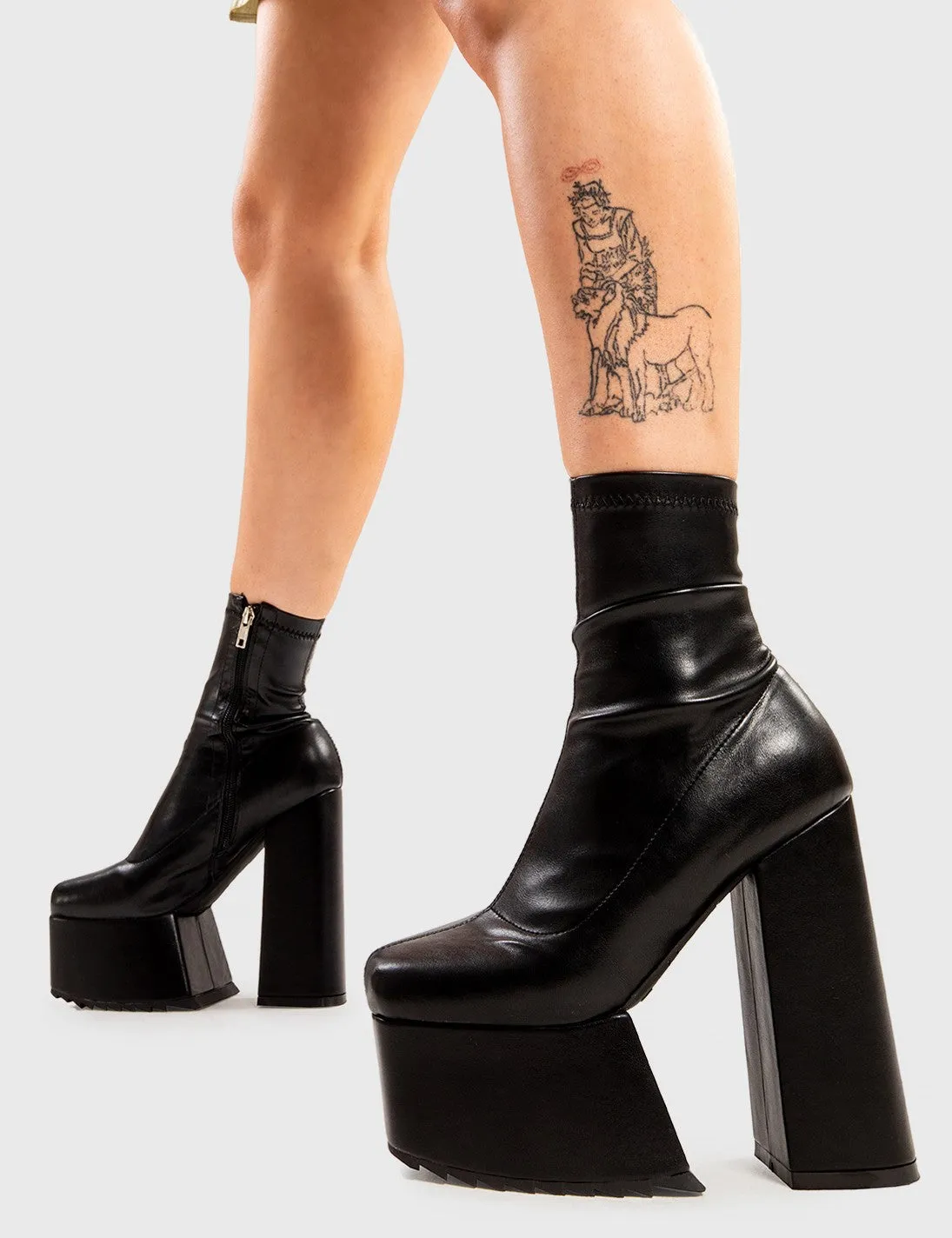 Get Out Platform Ankle Boots