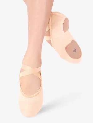 Girls Stretch Canvas Split Sole Ballet Shoes