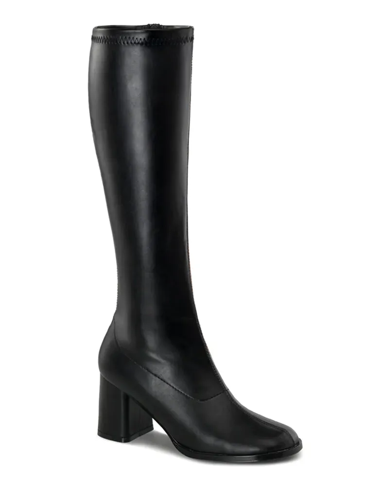 GOGO 300 BOOTS - BLACK VEGAN LEATHER ✰ PRE ORDER ✰