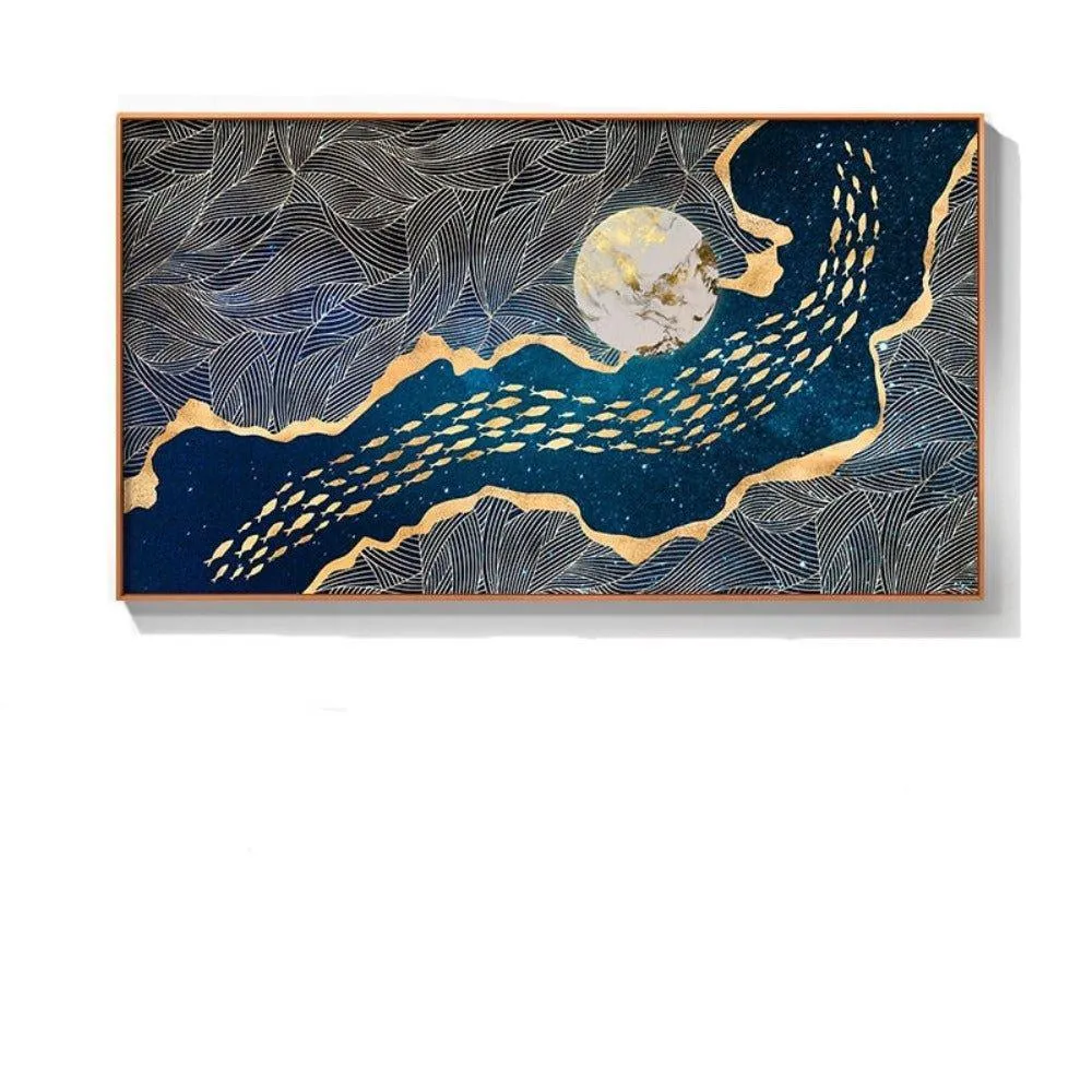 Golden Fish Canvas Wall Art Prints (70x122cm)