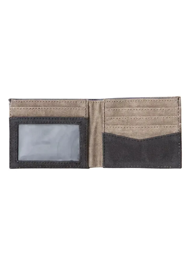 Grey/Charcoal Bi-Fold Canvas Wallet