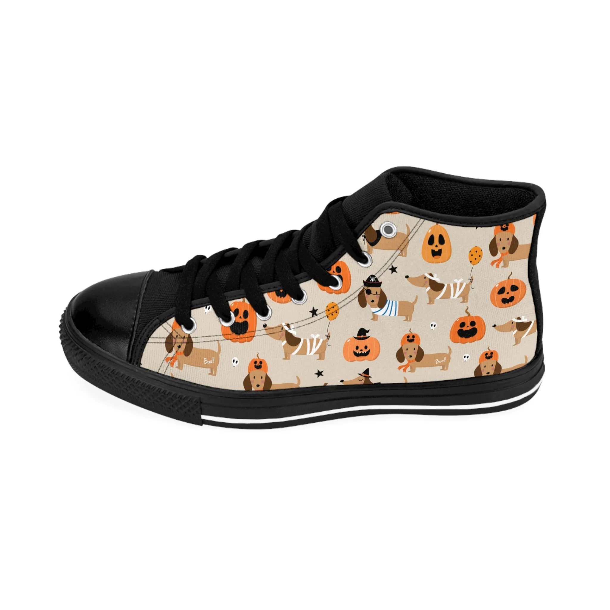 Halloween Dachshund Dogs Women's Classic Sneakers