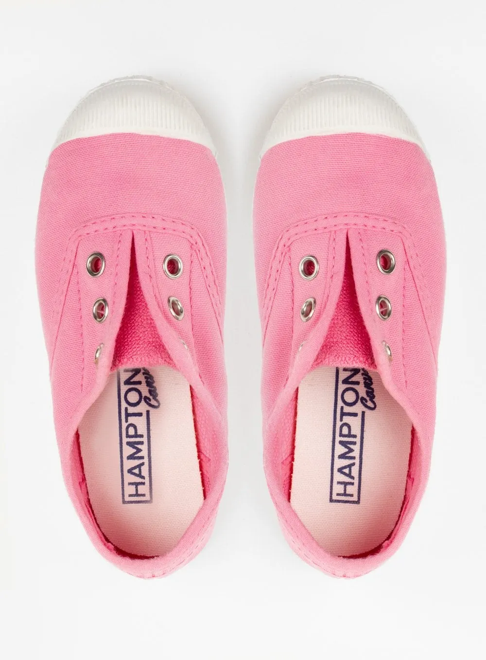 Hampton Canvas Plum Plimsolls in Bonbon Pink