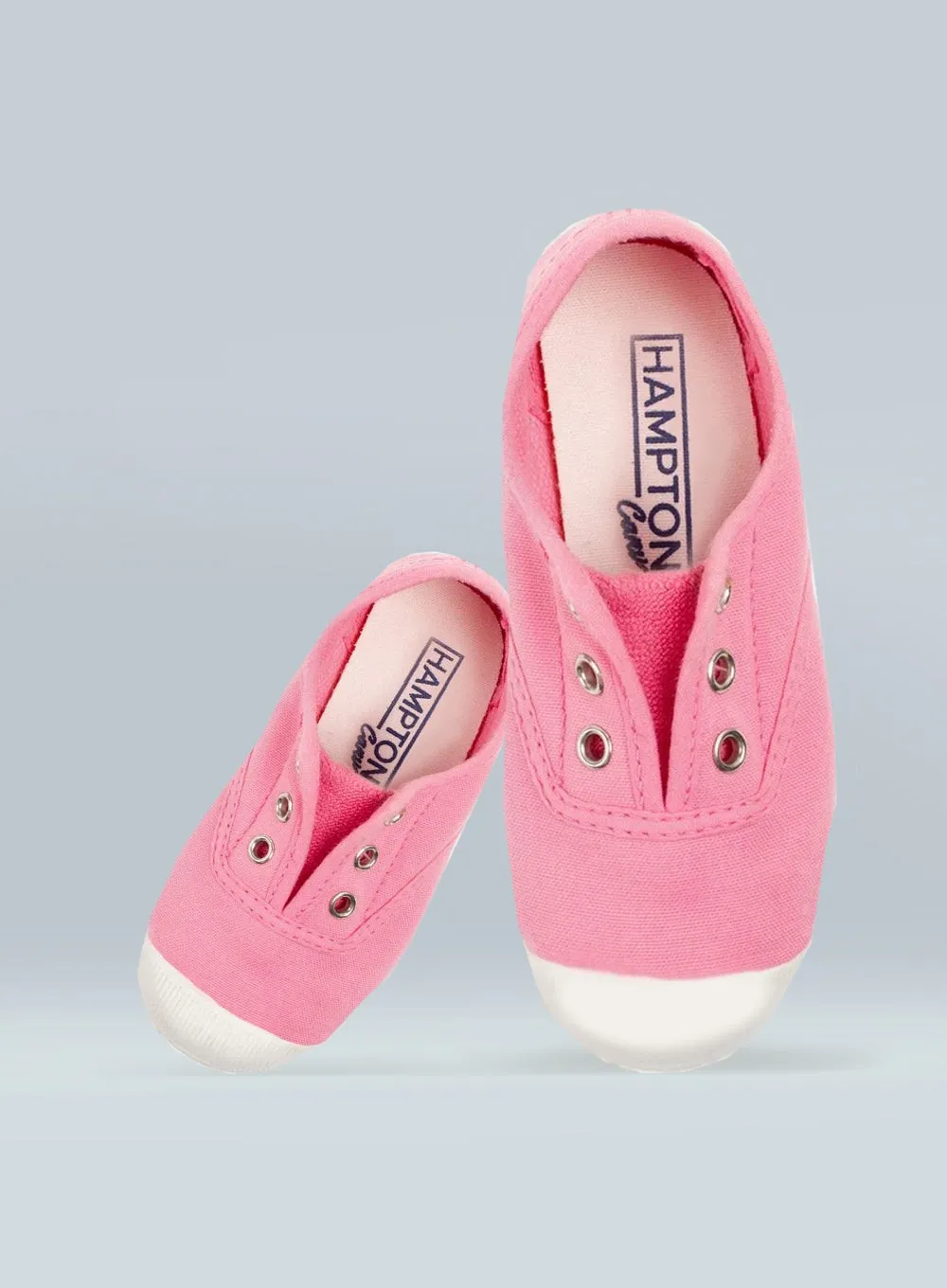 Hampton Canvas Plum Plimsolls in Bonbon Pink