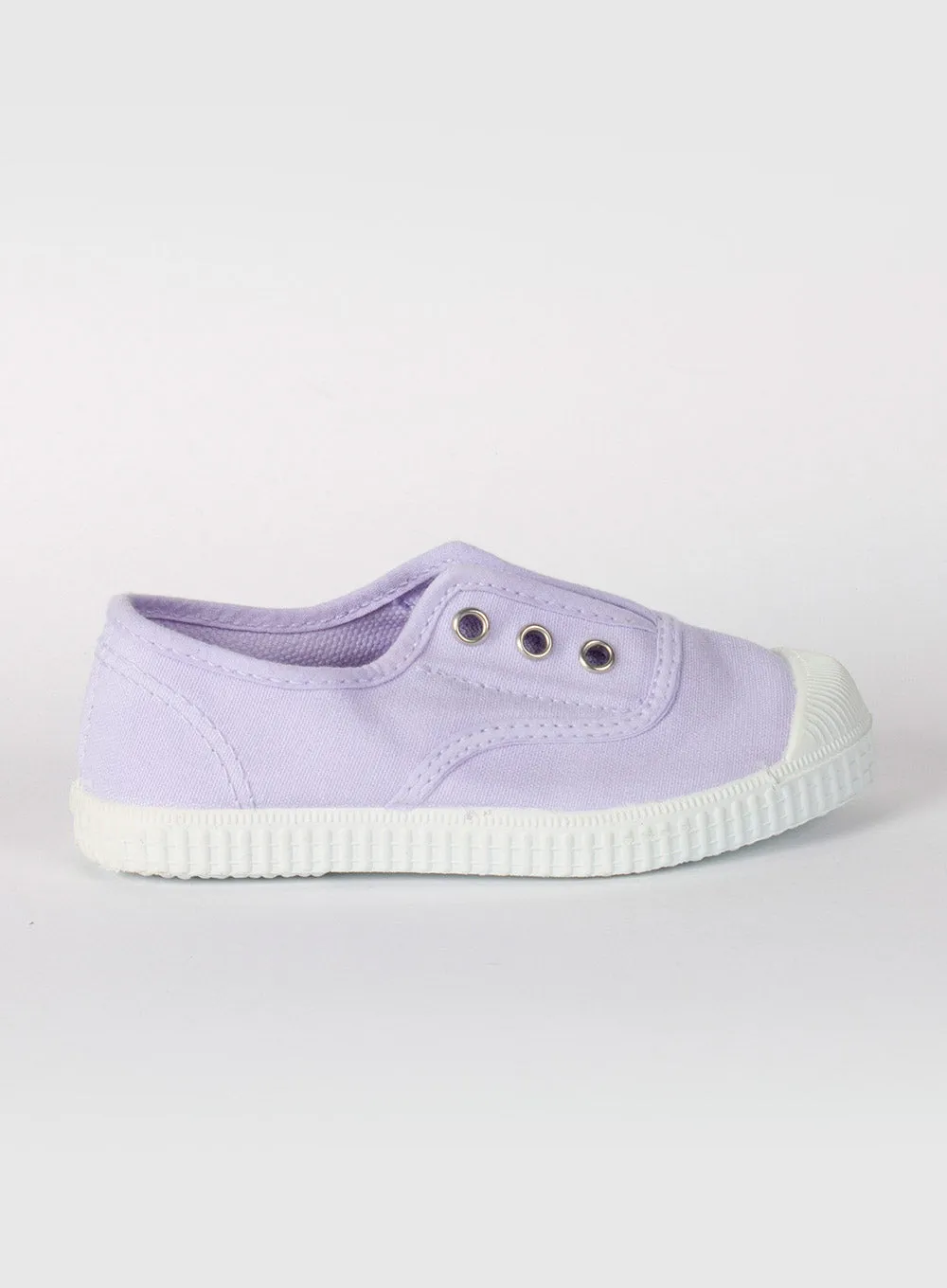 Hampton Canvas Plum Plimsolls in Lilac