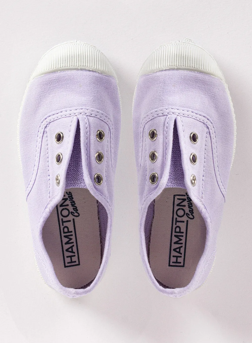 Hampton Canvas Plum Plimsolls in Lilac