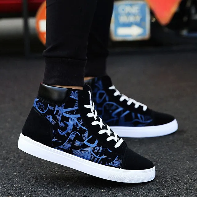 High Top Sneakers Men Vulcanized Shoes Platform Sneakers Quality