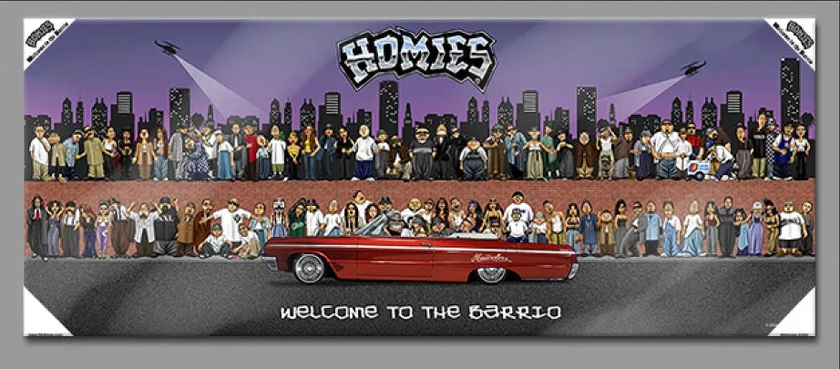 HOMIES WALL - LARGE Canvas Art - 16" X 40"