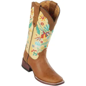 Hummingbird On Flowers Cowgirl Boots