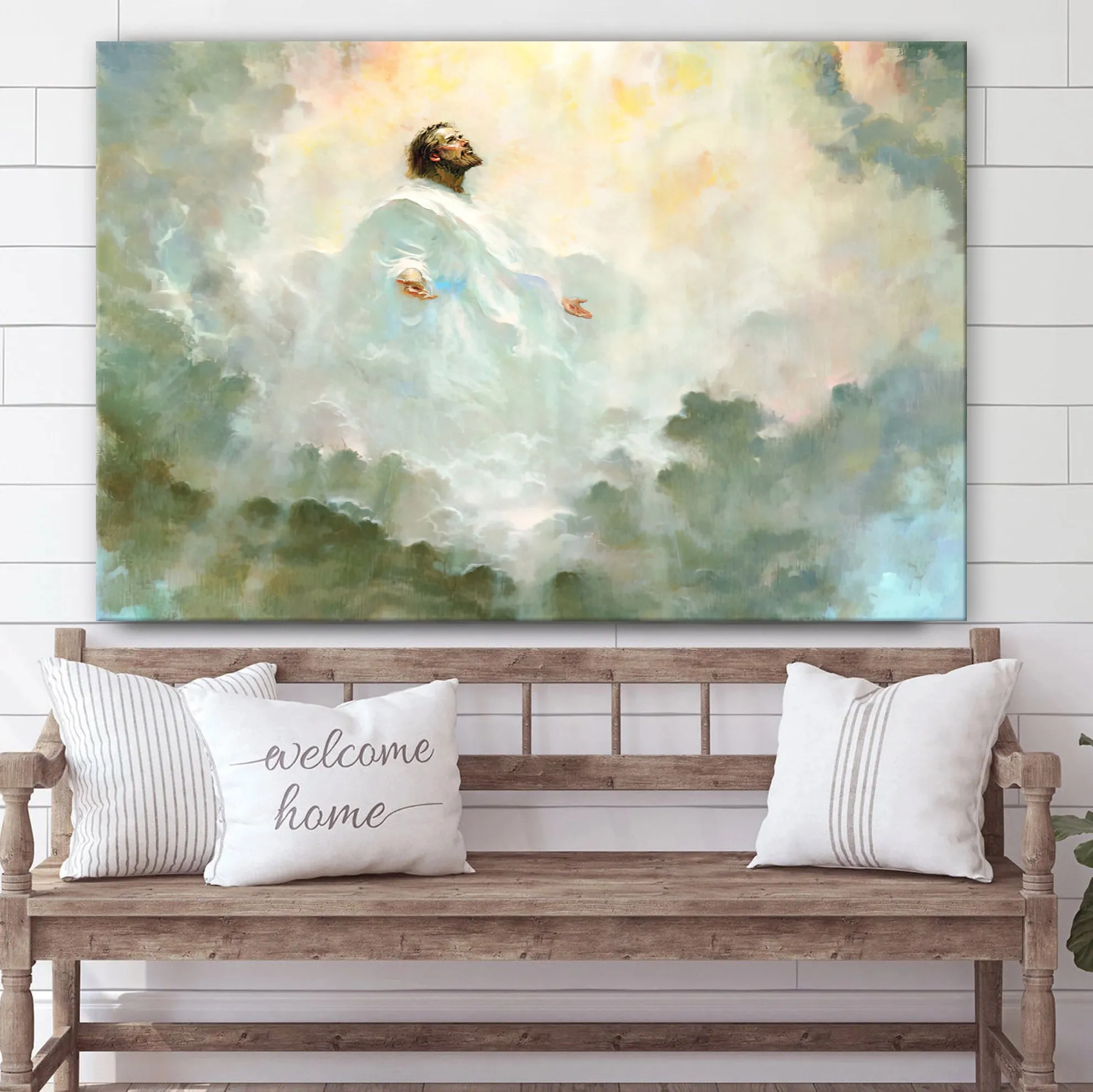 Jesus With Open Arms Canvas Pictures - Jesus Christ Canvas Art - Christian Canvas Wall Art