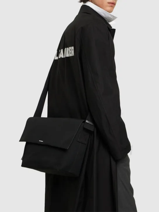 Jil Sander   Utility large crossbody canvas bag 