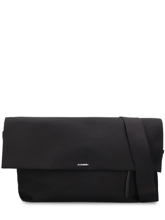 Jil Sander   Utility large crossbody canvas bag 